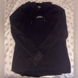 Hollister Black Waffle Knit Hoodie